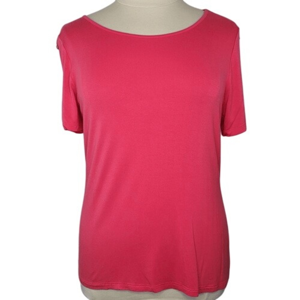 Spense‎ Pink Button Detail Shirt Sleeve Top